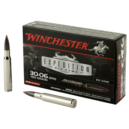 Winchester .30-06 Springfield Expedition Big Game 180 grain AccuBond CT Polymer Tip ammunition