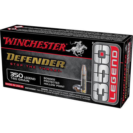 Winchester Defender Bonded Protected Hollow Point 160 Grain .350 Legend 2170 fps 020892226289