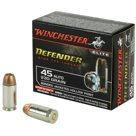 Winchester PDX1 Defender Bonded Jacket Hollow Point 230 Grain .45 ACP/Auto 920 fps 020892217898