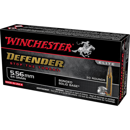 Winchester 5.56x45mm NATO Defender 64 grain Bonded Solid Base ammunition