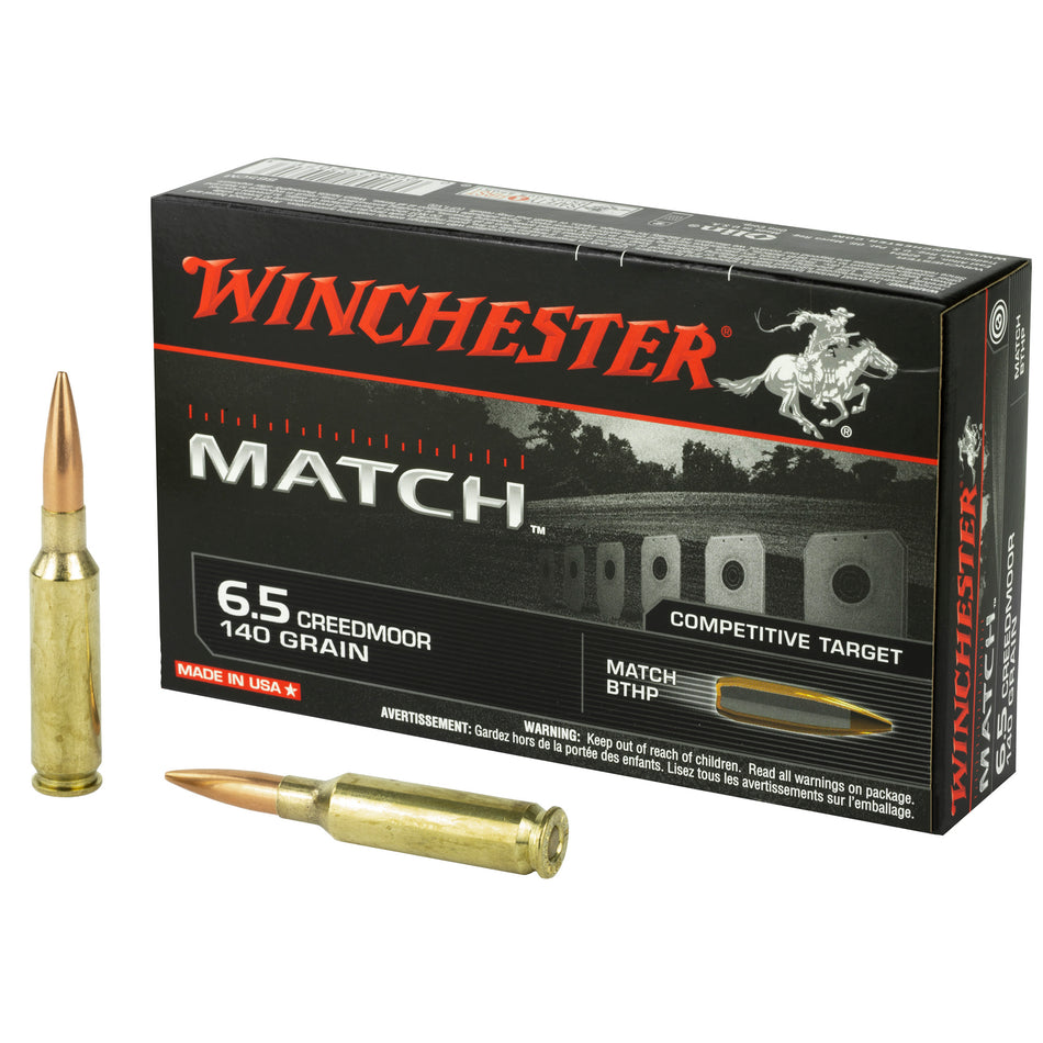 Winchester Match Sierra MatchKing Boat Tail Hollow Point 140 Grain 6.5mm Creedmoor 2710 fps 020892220713