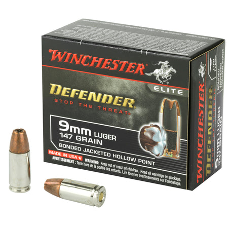 Winchester PDX1 Defender Bonded Jacket Hollow Point 147 Grain 9mm Luger/Parabellum 1000 fps 020892217836