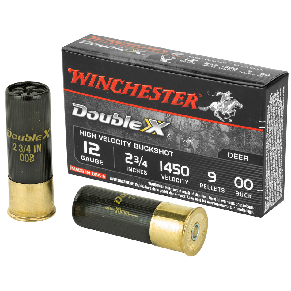 Winchester SB1200 Double X High Velocity 12 Gauge 2.75"  00 Buck Shot 1450 fps 020892017344