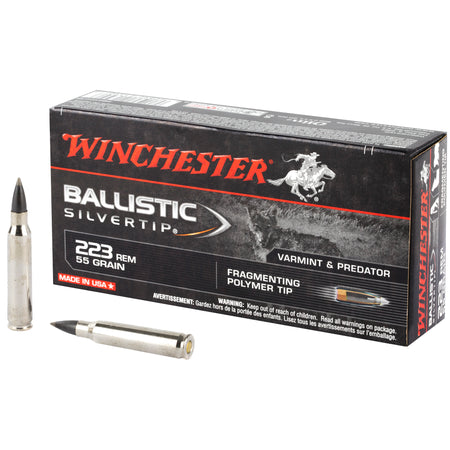 Winchester .223 Remington Ballistic Silvertip 55 grain Fragmenting Polymer Tip ammunition
