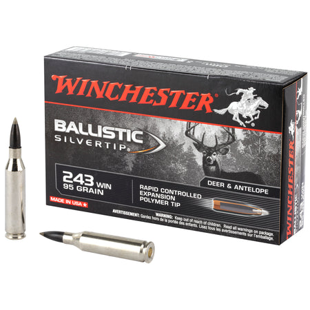 Winchester .243 Winchester Ballistic Silvertip 95 grain Rapid Controlled Expansion Polymer Tip ammunition