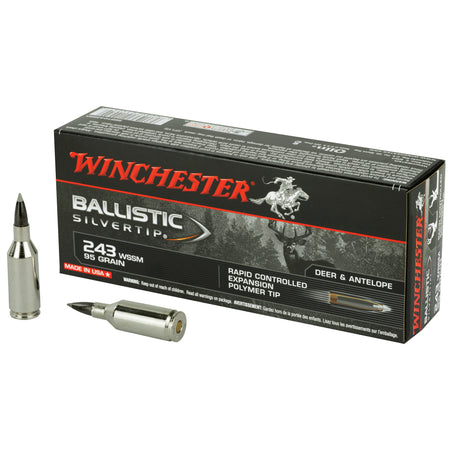 Winchester .243 WSSM Ballistic Silvertip 95 grain Polymer Tip ammunition