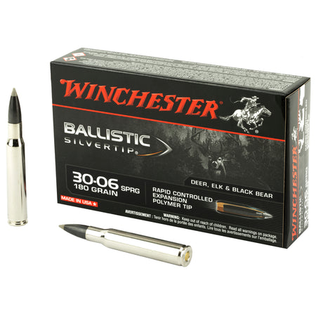 Winchester .30-06 Springfield Ballistic Silvertip 180 grain Rapid Controlled Expansion Polymer Tip ammunition