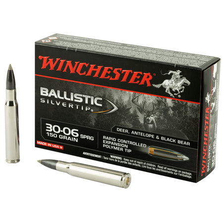 Winchester Ballistic Silvertip Rapid Controlled Expansion Polymer Tip 150 Grain .30-06 Springfield 2900 fps 020892210288