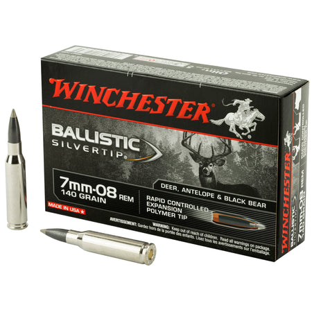 Winchester Ballistic Silvertip Rapid Controlled Expansion Polymer Tip 140 Grain 7mm-08 Remington 2770 fps 020892210745
