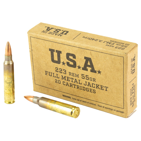Winchester USA Full Metal Jacket 55 Grain .223 Remington  020892233379