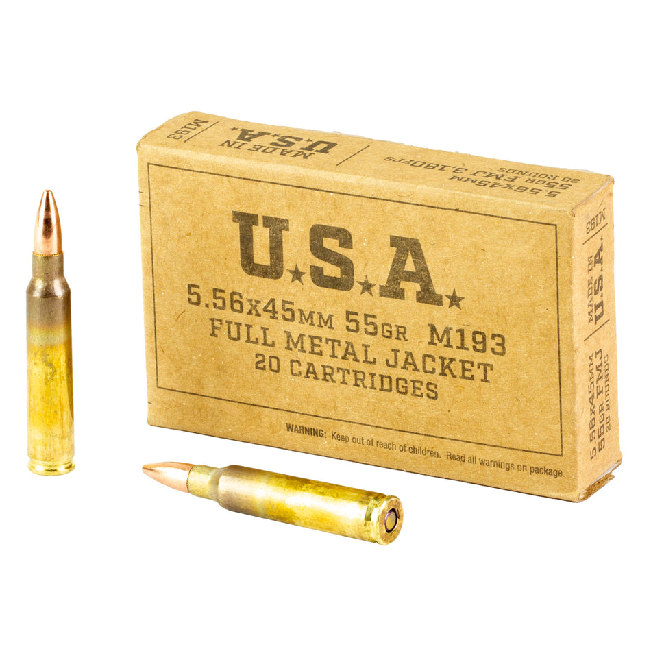 Winchester(Lake City) Service grade 5.56x45 55gr M193 Ammunition