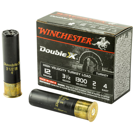 Winchester STH12354 Double X High Velocity Turkey 12 Gauge 3.5" 2oz 4 Shot 1300 fps 020892012196