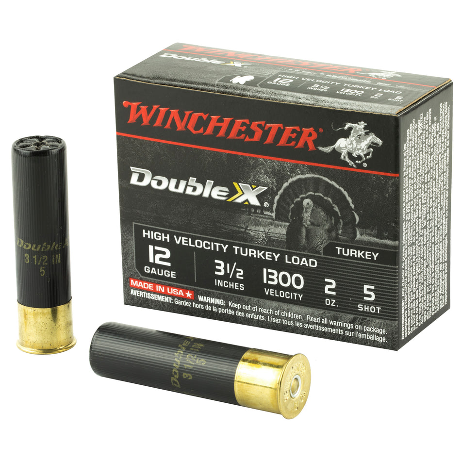 Winchester STH12355 Double X High Velocity Turkey 12 Gauge 3.5" 2oz 5 Shot 1300 fps 020892012219