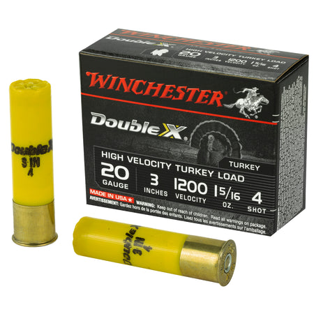 Winchester STH2034 Double X High Velocity Turkey 20 Gauge 3" 1-5/16oz 4 Shot 1200 fps 020892016903