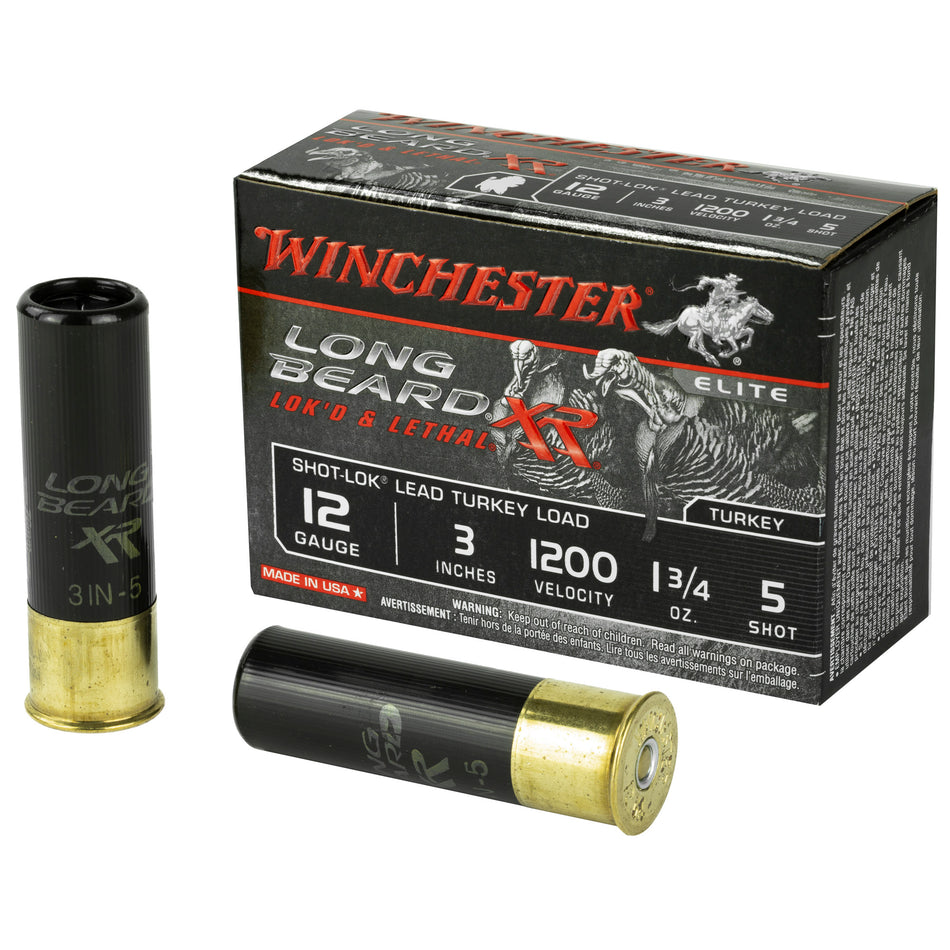 Winchester STLB1235 Long Beard XR Shot-Lok 12 Gauge 3" 1-3/4oz 5 Shot 1200 fps 020892021365