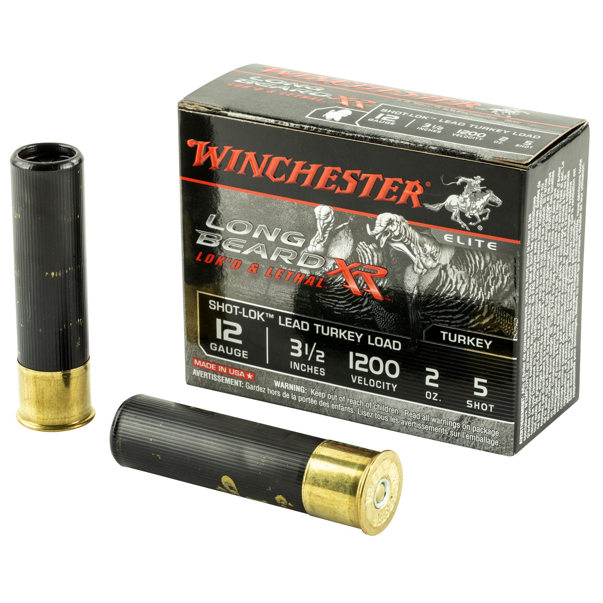 Winchester STLB12L5 Long Beard XR Shot-Lok 12 Gauge 3.5" 2oz 5 Shot 1200 fps 020892021303