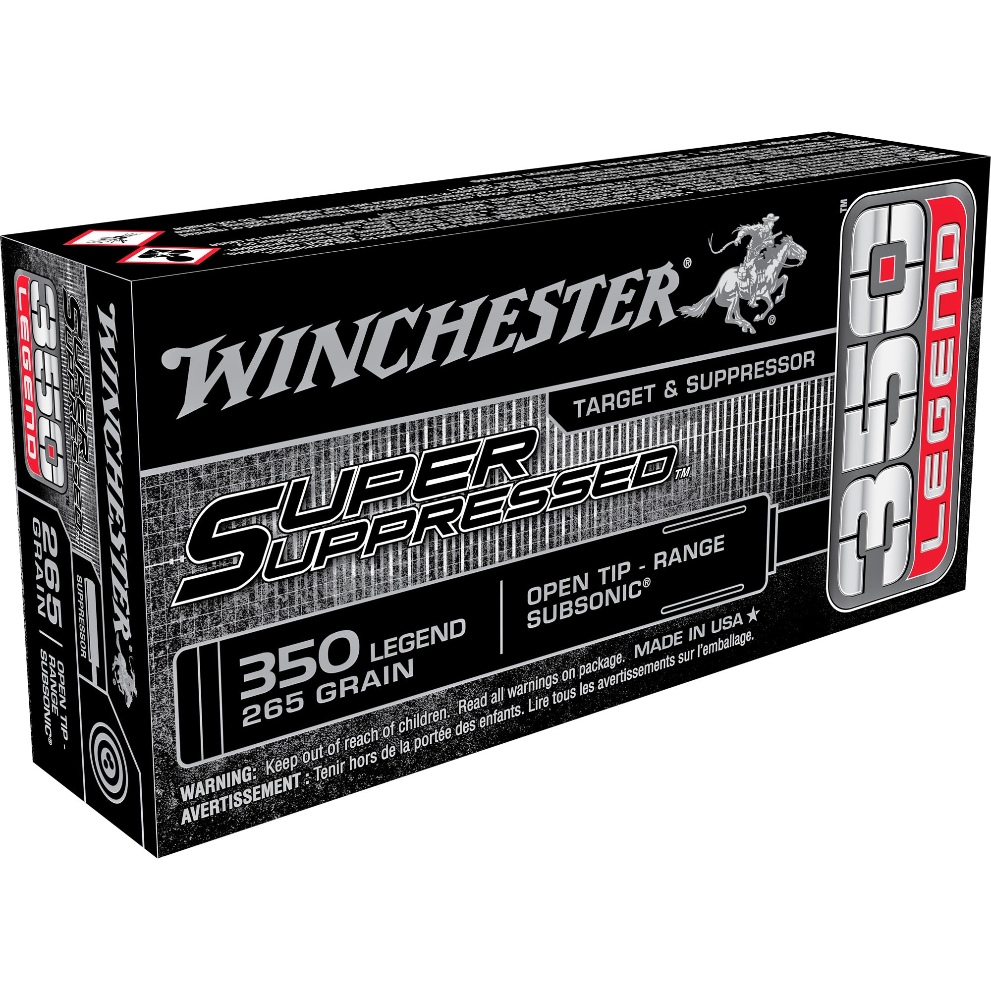 Winchester Super Suppressed Open Tip Range 255 Grain .350 Legend 1060 fps 020892226241