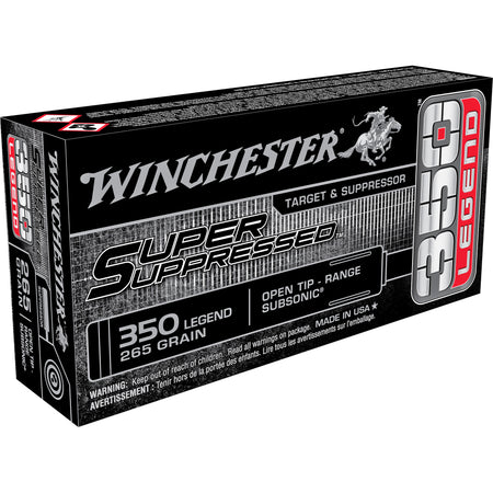 Winchester Super Suppressed Open Tip Range 255 Grain .350 Legend 1060 fps 020892226241