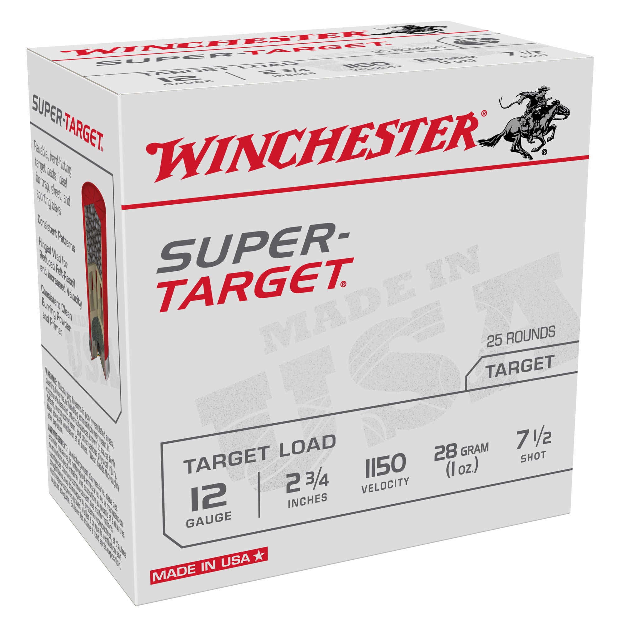 Winchester TRGT11507 Super-Target Light Target 12 Gauge 2.75" 1oz 7.5 Shot 1150 fps 020892025103