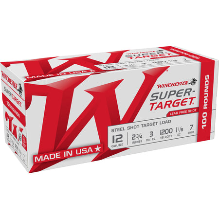 Winchester 12 Gauge Shotgun Ammo Super-Target Heavy Target Value Pack 2.75 in 1-1/8 oz #7