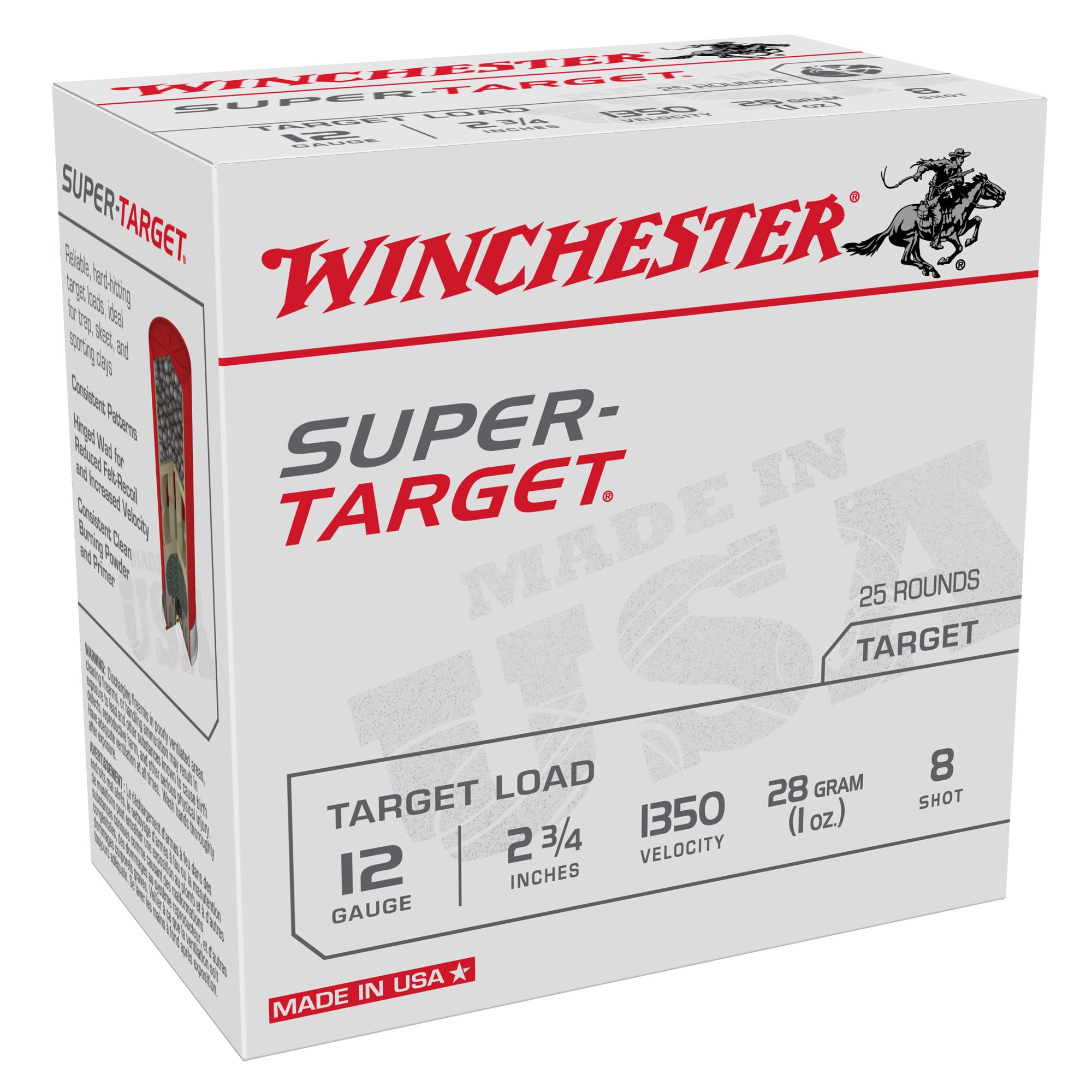 Winchester TRGT13508 Super-Target Light Target 12 Gauge 2.75" 1oz 8 Shot 1350 fps 020892025240