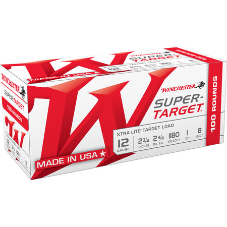 Winchester USA Super Target Load 12 Gauge (12 ga.) 2.75 in. 1 oz. 8 Shot 25 rd.