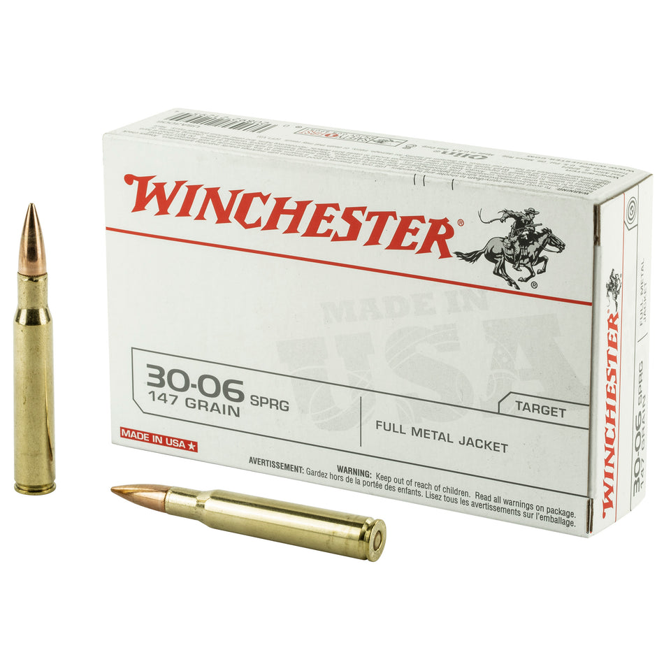 Winchester .30-06 Springfield USA 147 grain Full Metal Jacket ammunition