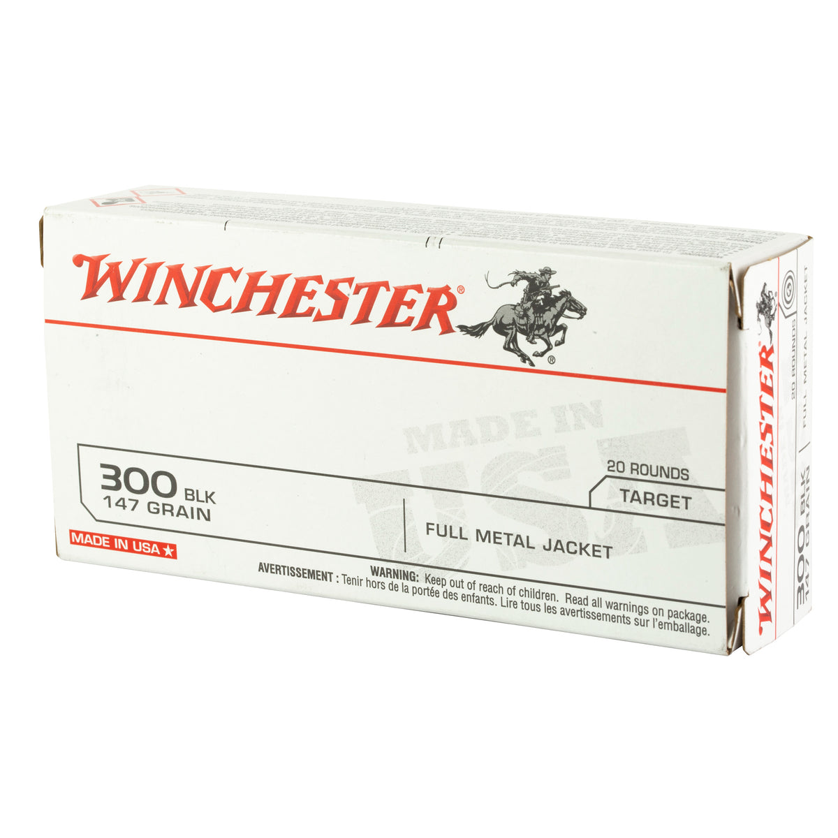 Winchester .300 AAC Blackout 147 gr Full Metal Jacket (FMJ)