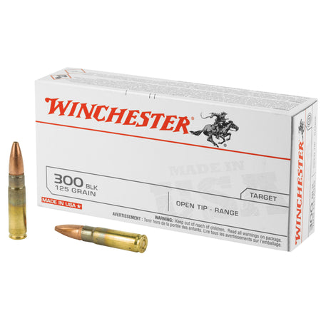 Winchester .300 AAC Blackout USA White Box 125 grain Open Tip Range ammunition