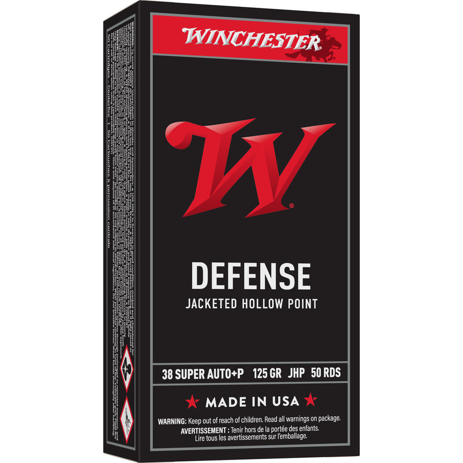 Winchester .38 Special USA WHITE BOX 125 grain Jacketed Hollow Point ammunition