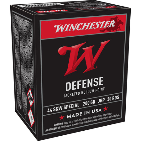 Winchester .44 S&W Special USA WHITE BOX 200 grain Jacketed Hollow Point ammunition