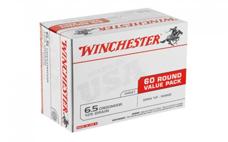 Winchester 6.5mm Creedmoor USA White Box Value Pack 125 grain Open Tip ammunition