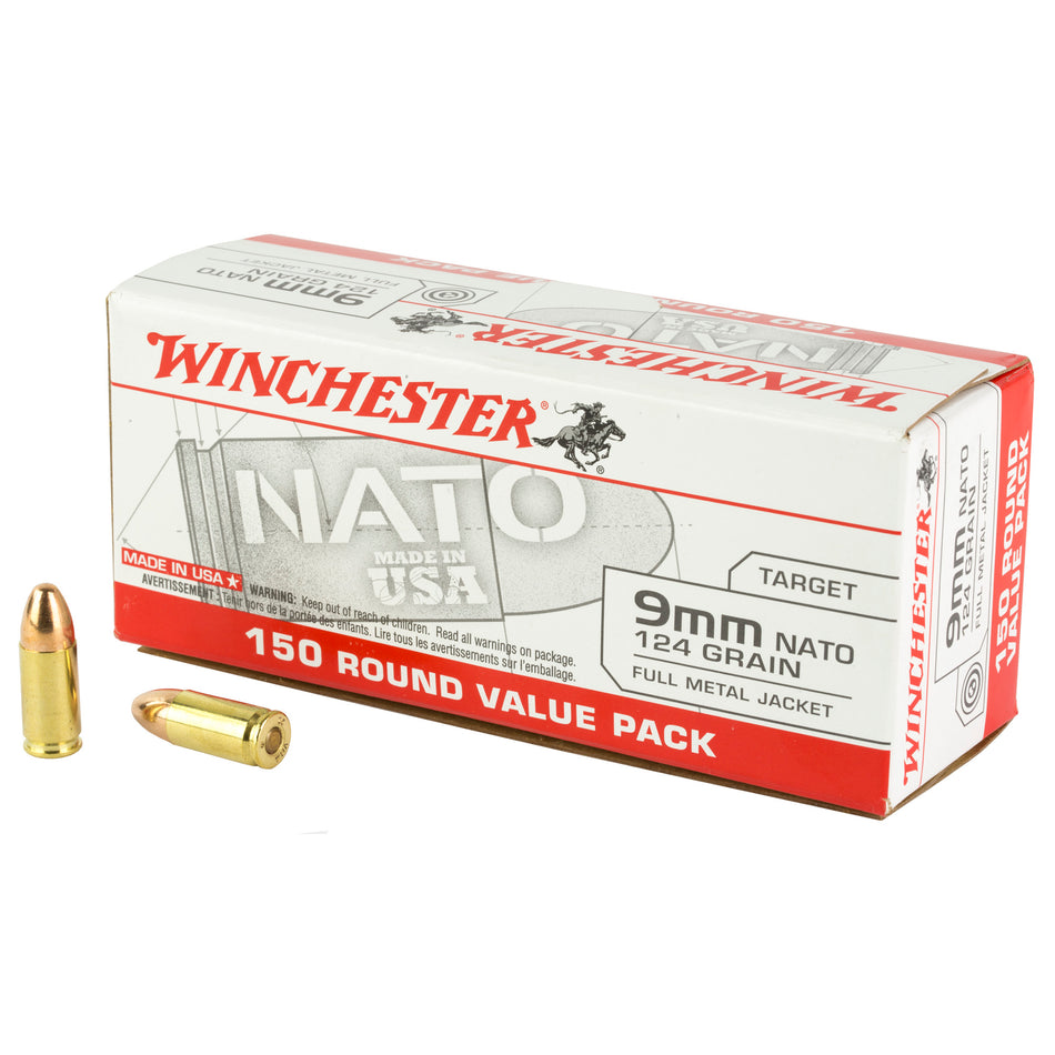 Winchester USA Value Pack Full Metal Jacket 124 Grain 9mm Luger/Parabellum 1140 fps 020892221413