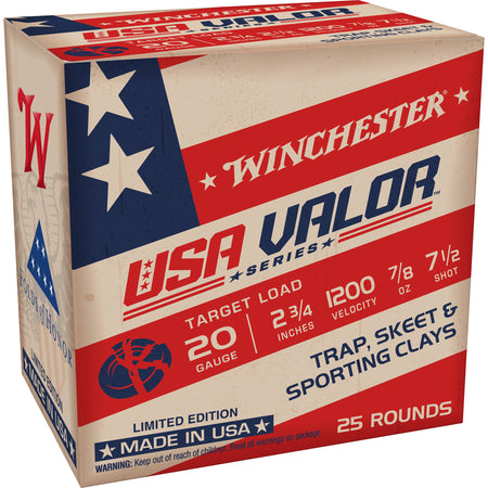 Winchester USAV207 USA VALOR  20 Gauge 2.75"  7.5 Shot  020892232082