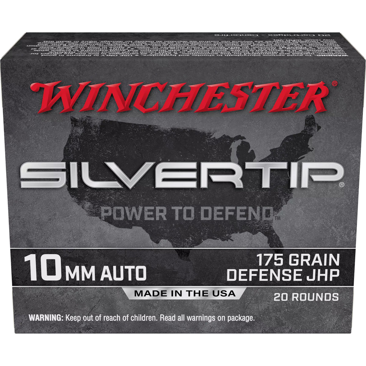 Winchester Super-X Pistol Ammo 10mm 175 gr. Silvertip Hollow Point (SHP)