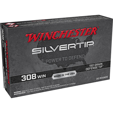 Winchester .308 Win / 7.62x51mm Silvertip 150 grain Defense Tip ammunition