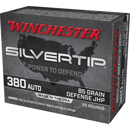 Winchester Silvertip Defense Silvertip Jacket Hollow Point 85 Grain .380 ACP/Auto 1000 fps 020892227699
