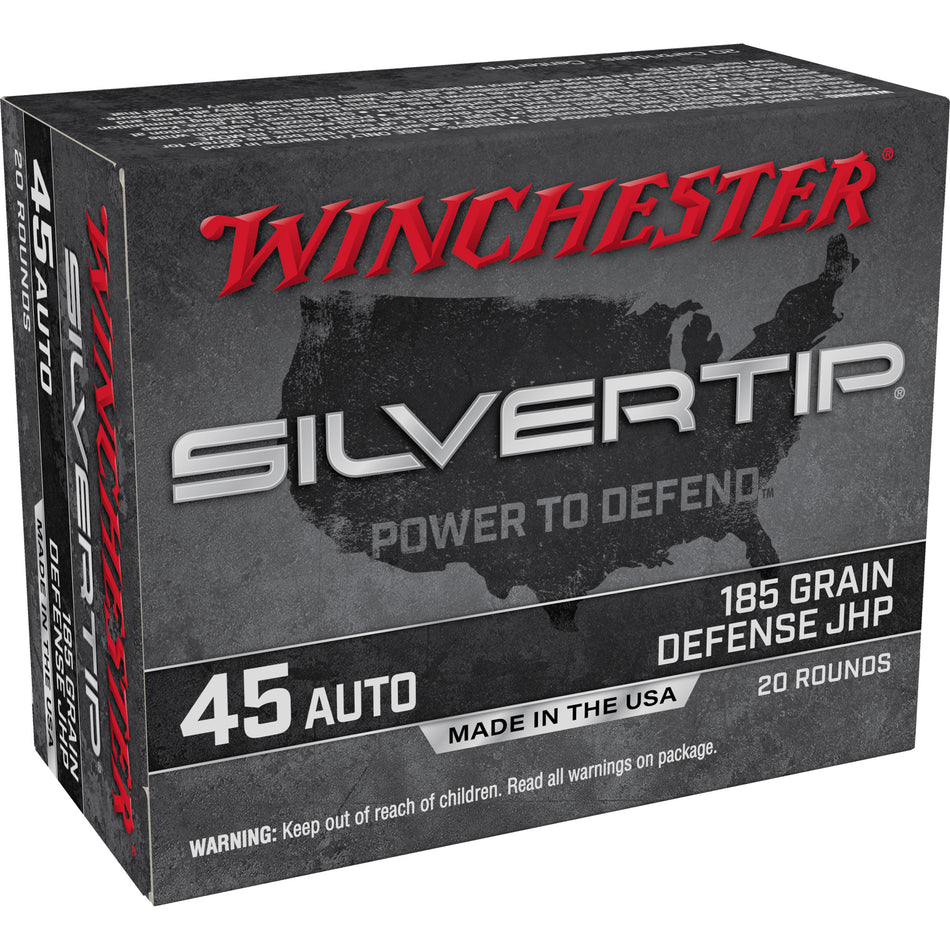 Winchester Silvertip Silvertip Jacket Hollow Point 185 Grain .45 ACP/Auto 1000 fps 020892227835