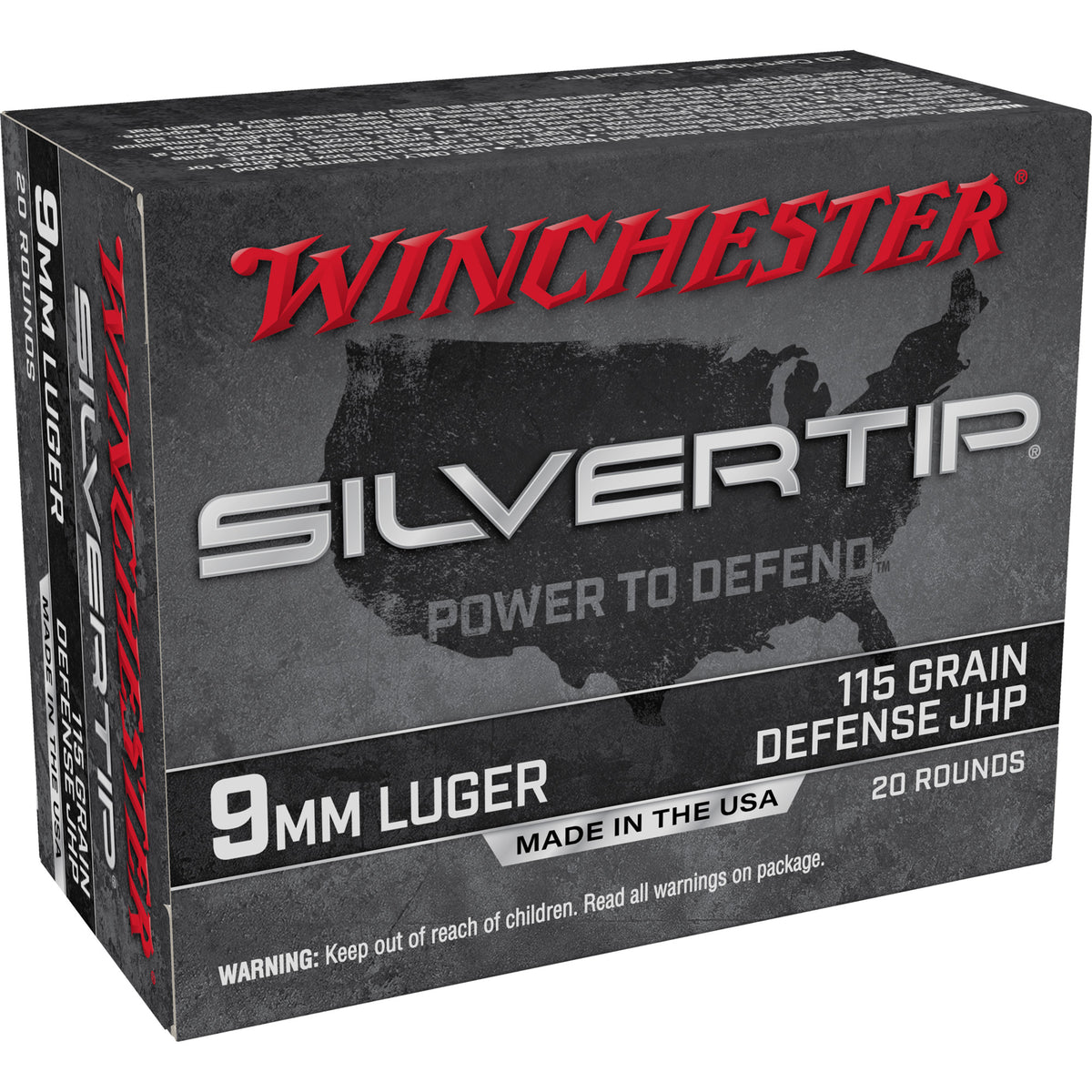 Winchester Silvertip Defense Silvertip Jacket Hollow Point 115 Grain 9mm Luger/Parabellum 1225 fps 020892227736