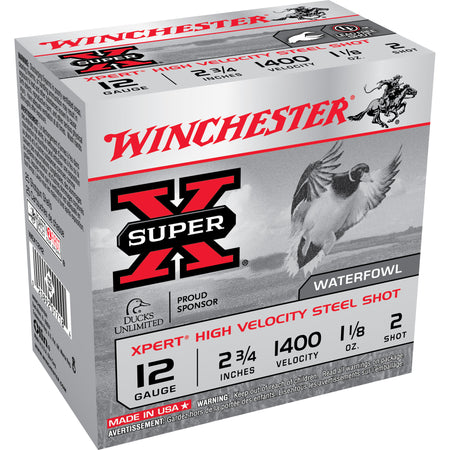 Winchester WEX12H2 Super X Xpert 12 Gauge 2.75" 1-1/8oz 2 Shot 1400 fps 020892017184