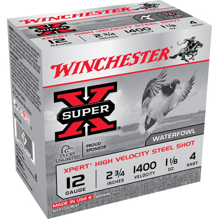 Winchester WEX12H4 Super X Xpert 12 Gauge 2.75" 1-1/8oz 4 Shot 1400 fps 020892017221