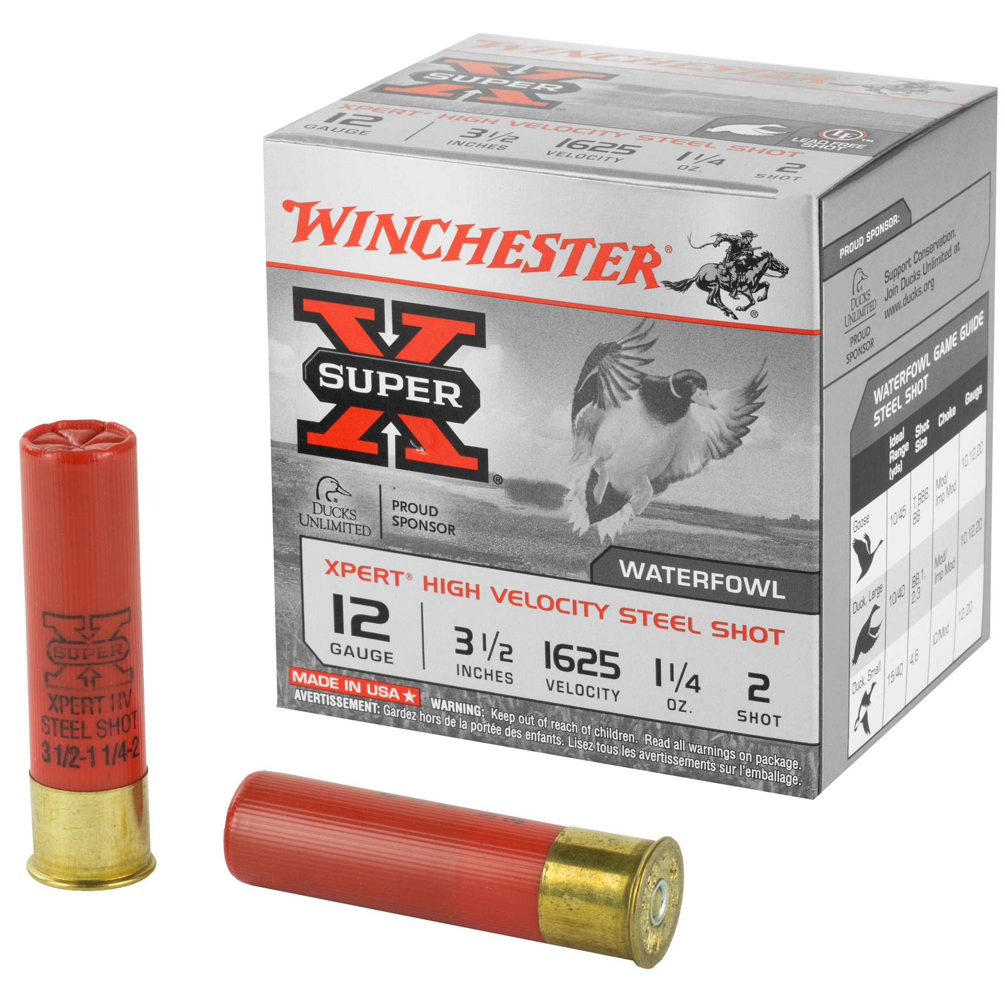 Winchester WEX12LM2 Super X Xpert 12 Gauge 3.5" 1-1/4oz 2 Shot 1625 fps 020892018112