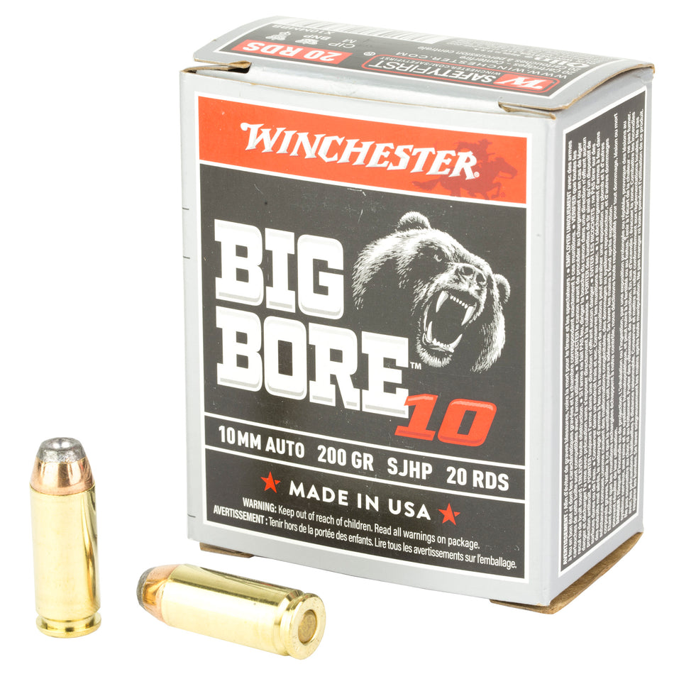 Winchester Big Bore Semi Jacketed Hollow Point 200 Grain 10mm Auto 1175 fps 020892233058