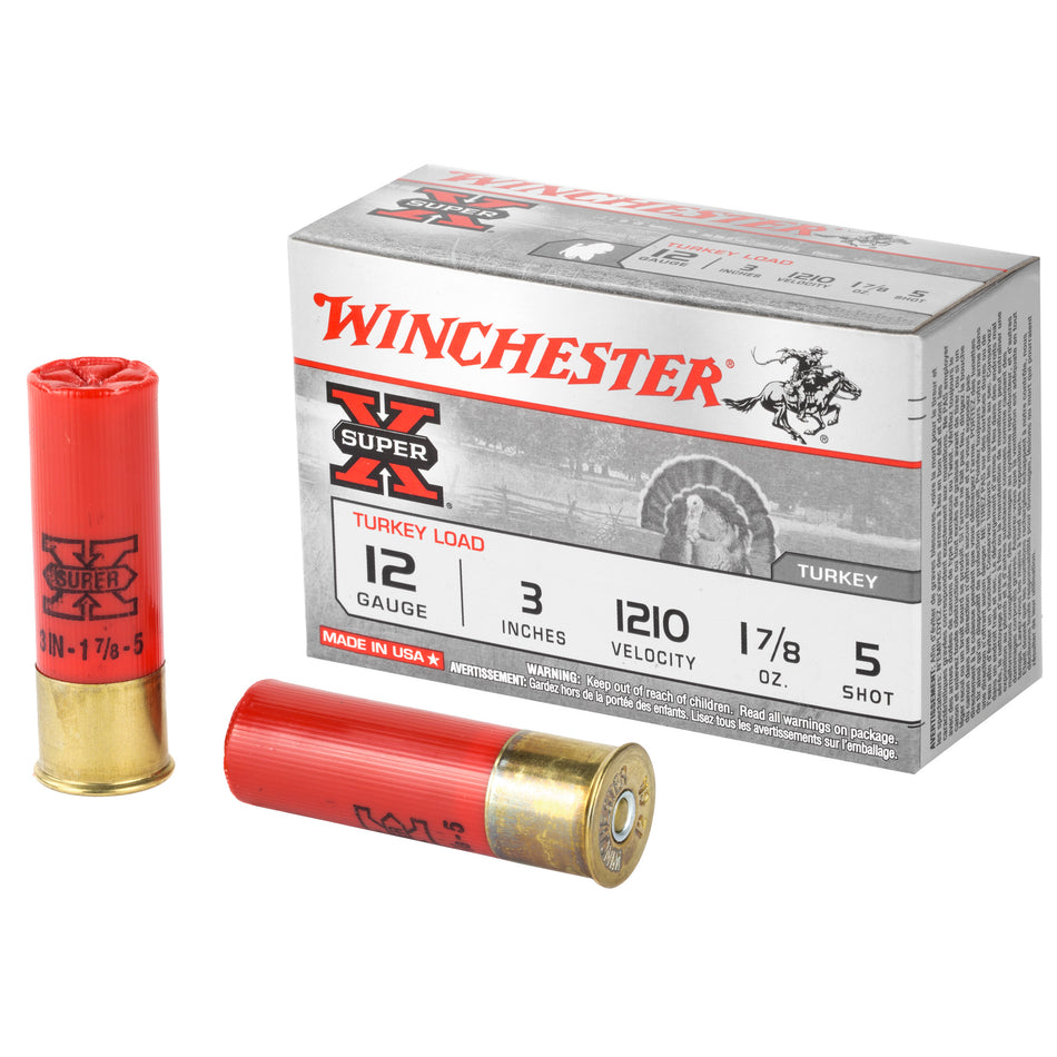 Winchester X123MT5 Super X Magnum 12 Gauge 3" 1-7/8oz 5 Shot 1210 fps 020892017573