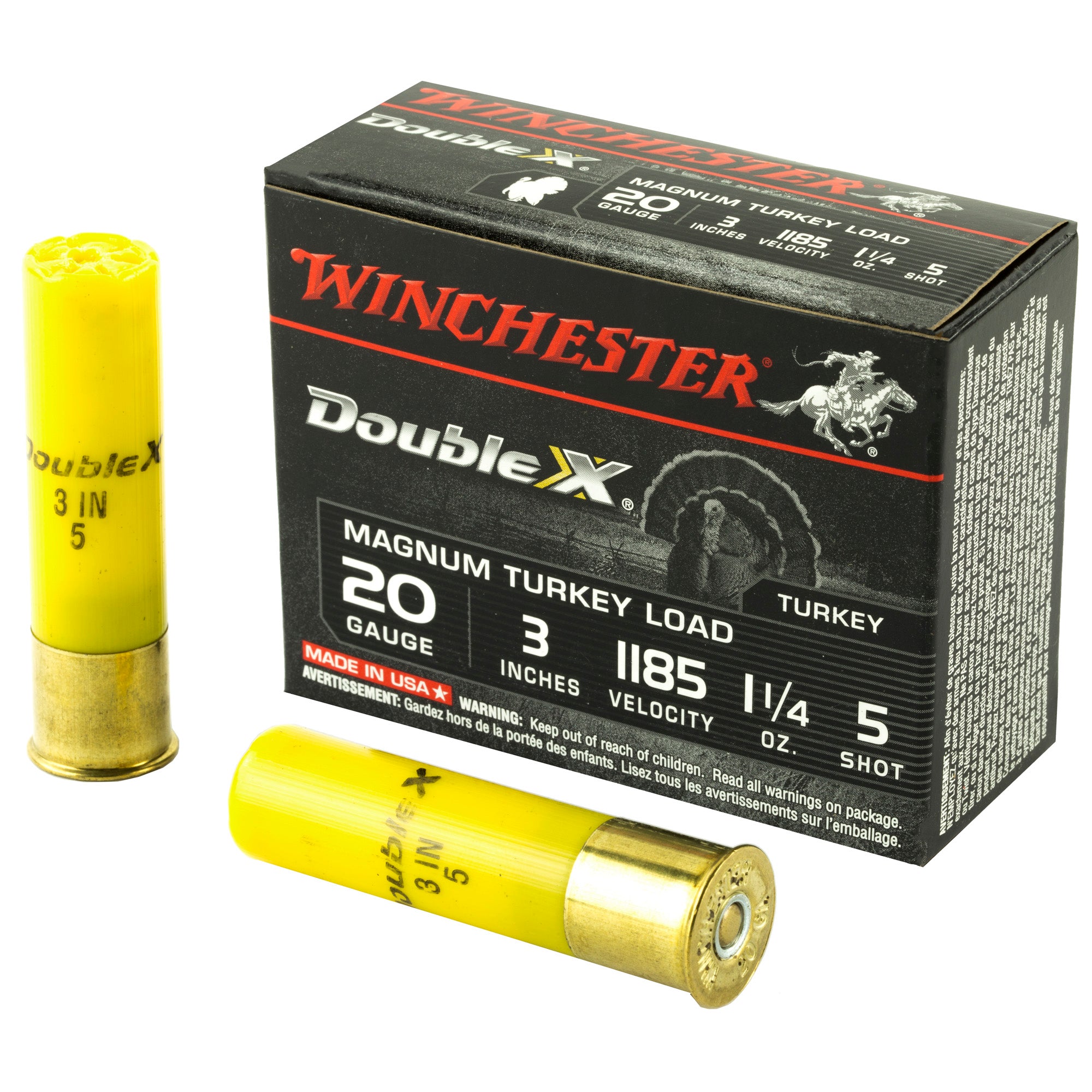 Winchester X203XCT5 Double X Magnum 20 Gauge 3" 1-1/4oz 5 Shot 1185 fps 020892011045