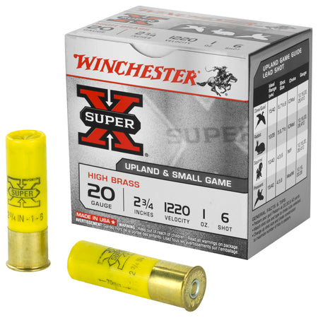 Winchester X206 Super X Heavy Game Load 20 Gauge 2.75" 1oz 6 Shot 1220 fps 020892000223