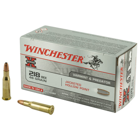 Winchester .218 Bee Super X 46 grain Jacketed Hollow Point ammunition