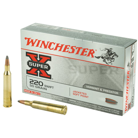 Winchester .220 Swift Super-X 50 grain Jacketed Soft Point ammunition