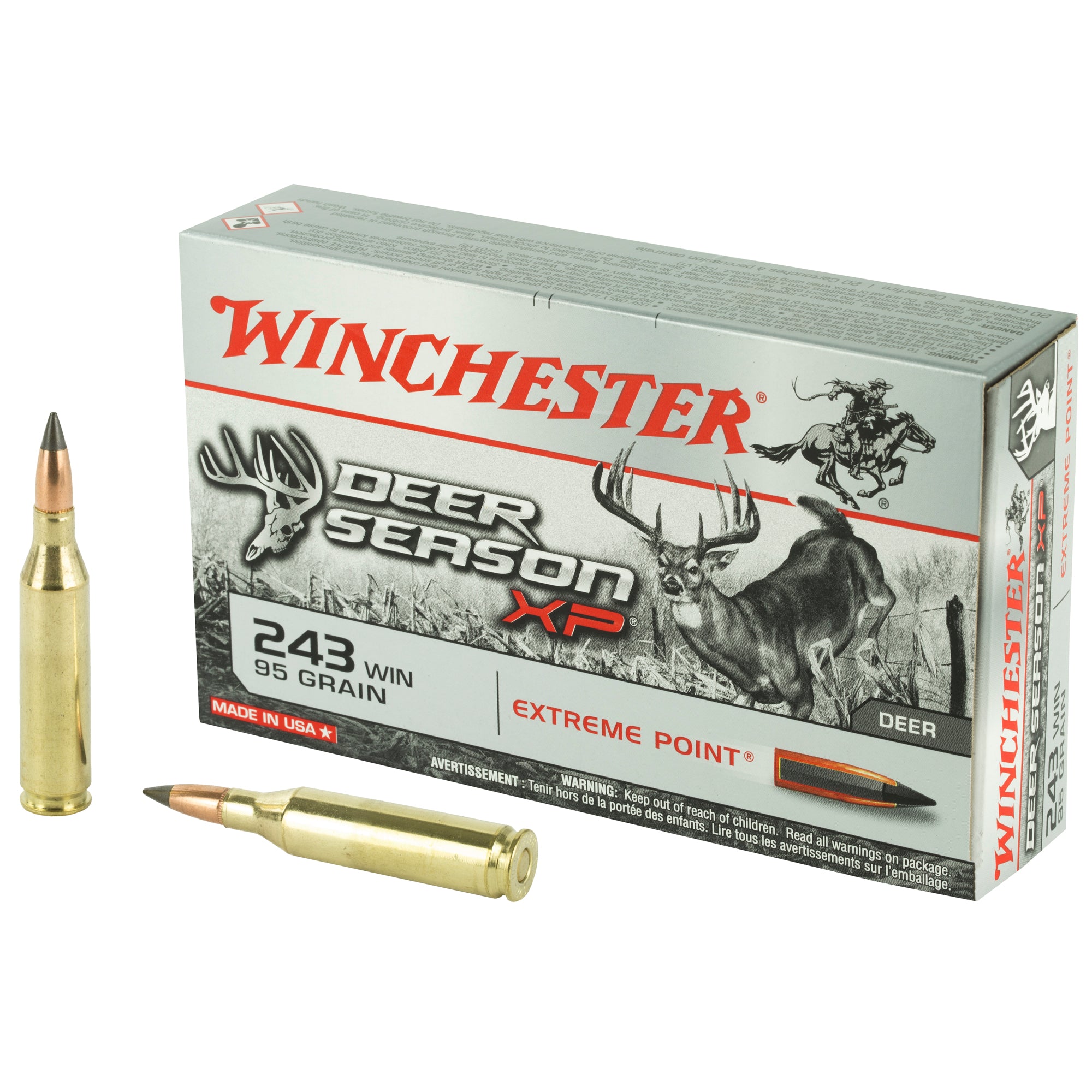 Winchester Deer Season XP Extreme Point 95 Grain .243 Winchester 3100 fps 020892221475