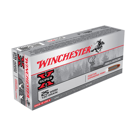 Winchester .25 WSSM Super-X 120 grain Positive Expanding Point ammunition